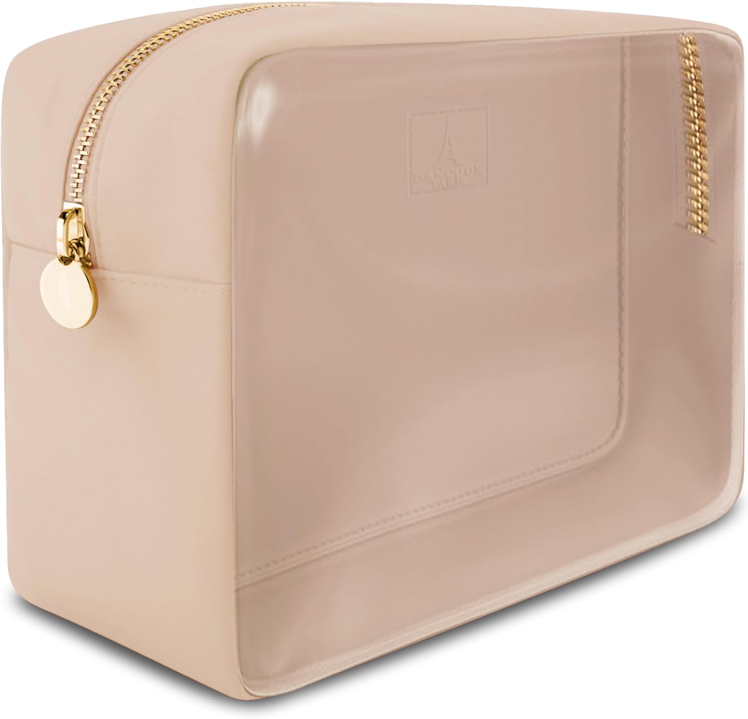 Large Clear Makeup Bag TSA-Approved Travel Cosmetic Pouch Spacious Transparent Toiletry Bag for