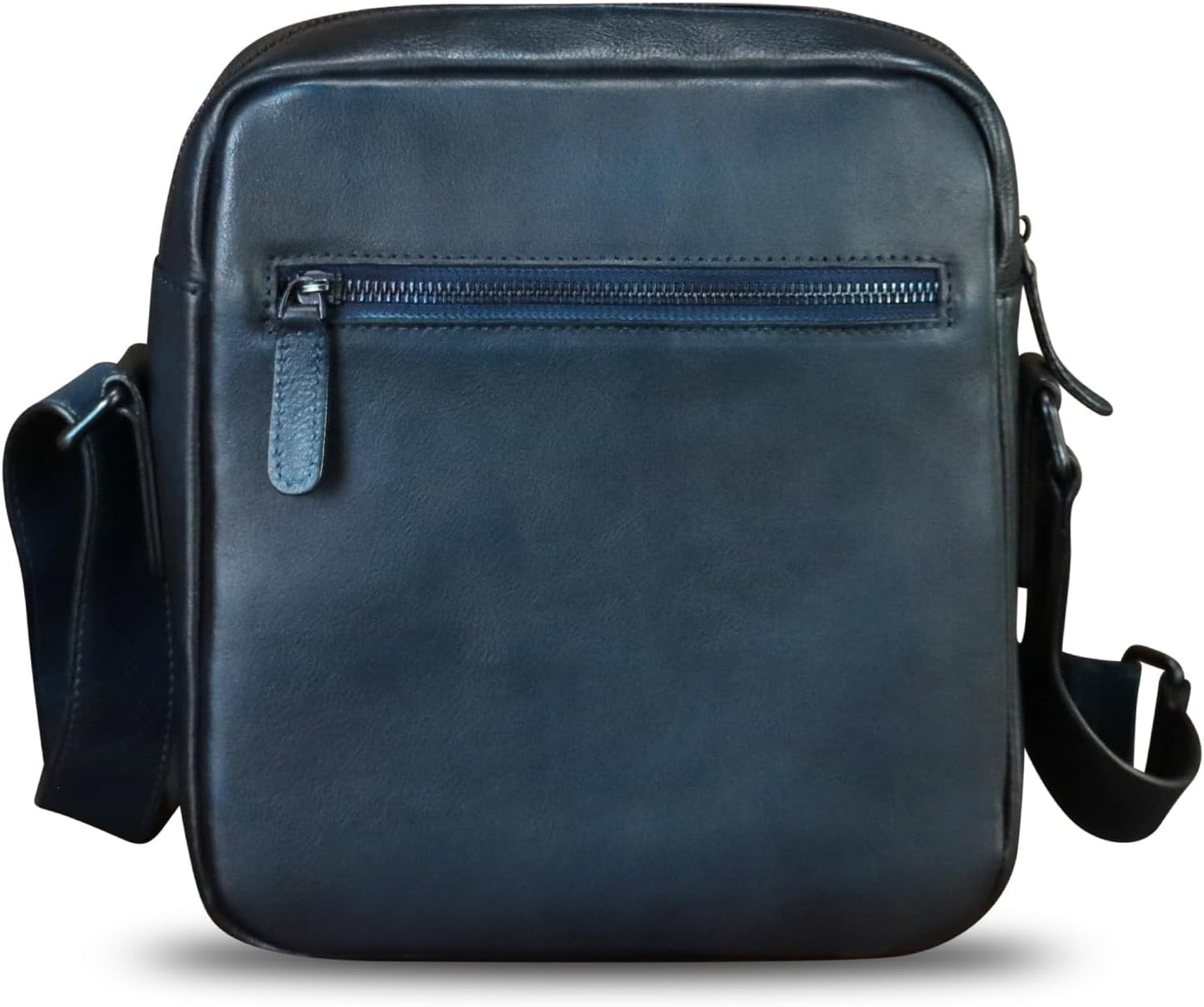 IVTG Genuine Leather Messenger Bag for Men Crossbody Shoulder Bag Satchel Casual Sling Daypack Work Business Daily Purse