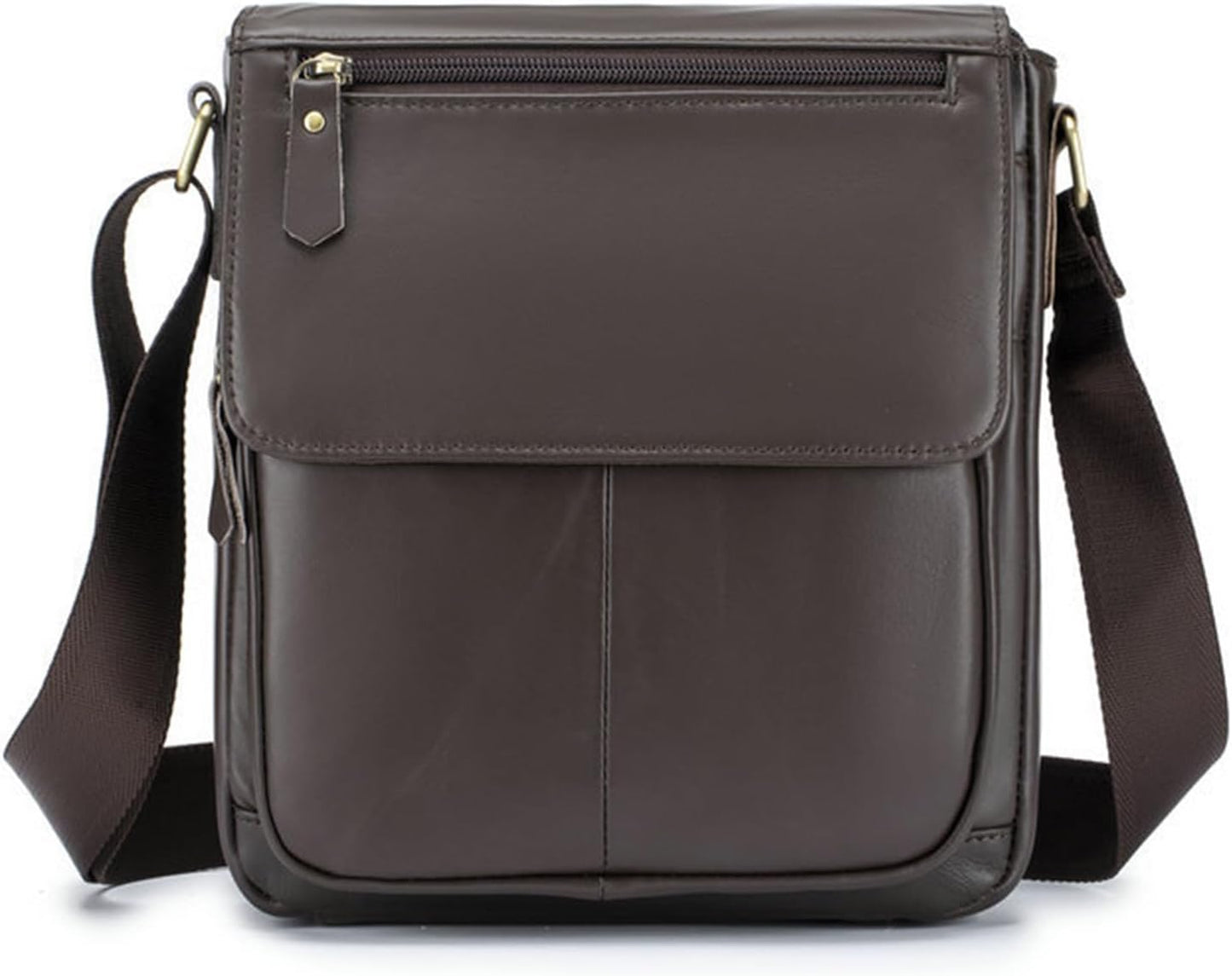 Genuine Leather Messenger Crossbody Shoulder Bag for Men, Man Purse Satchel Travel Handbag Work Business