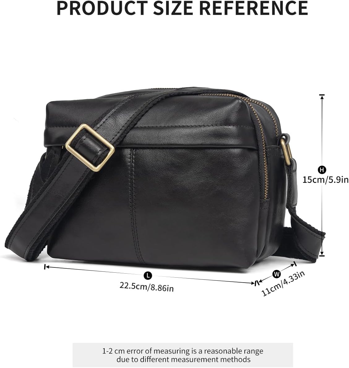 Augus Men's Leather Messenger Bag Shoulder Crossbody Backpack Bags Purse for Women Vintage