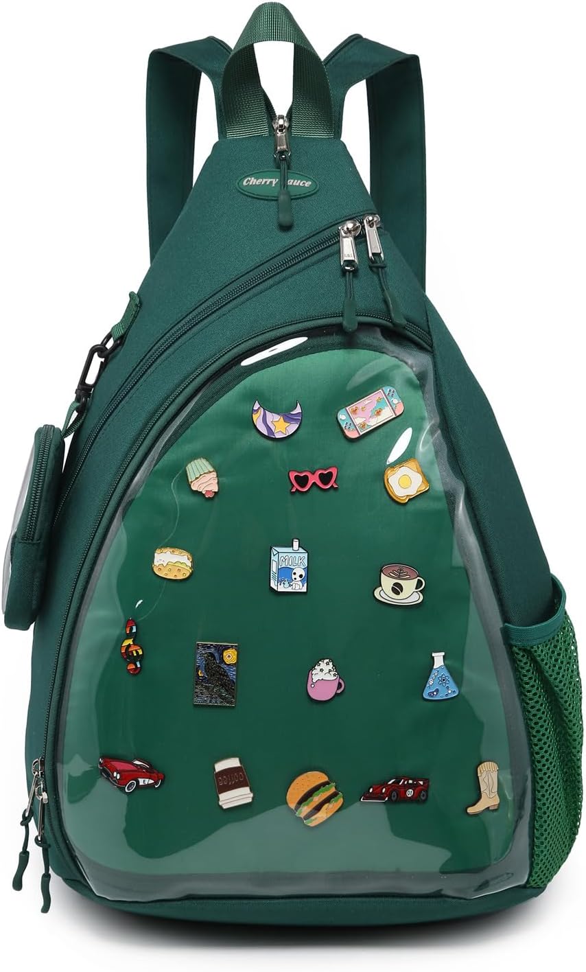 Oxford Ita Bag Kawaii Pin Display Chest Pack Single Shoulder Bag Sport Backpack Hiking Daypack