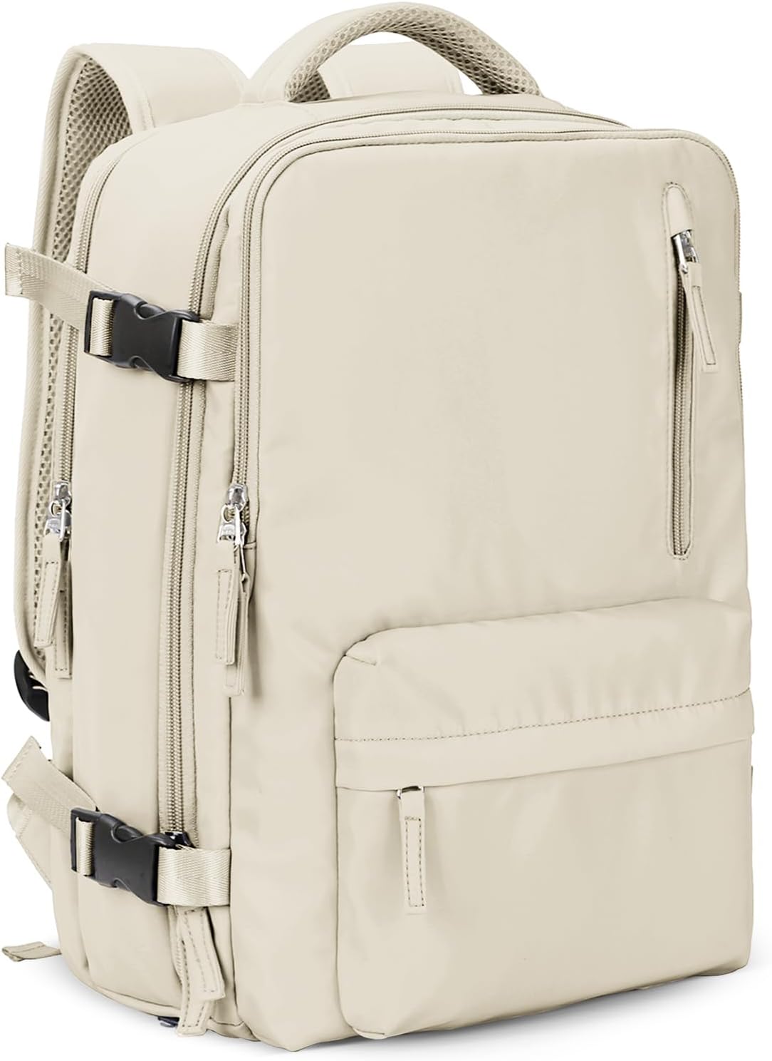 VGCUB Large Travel Work Business Backpack Carry on flight Approved 17 Inch Laptop Backpack for Women Men with Laptop Compartment Mochila de Viaje,Beige