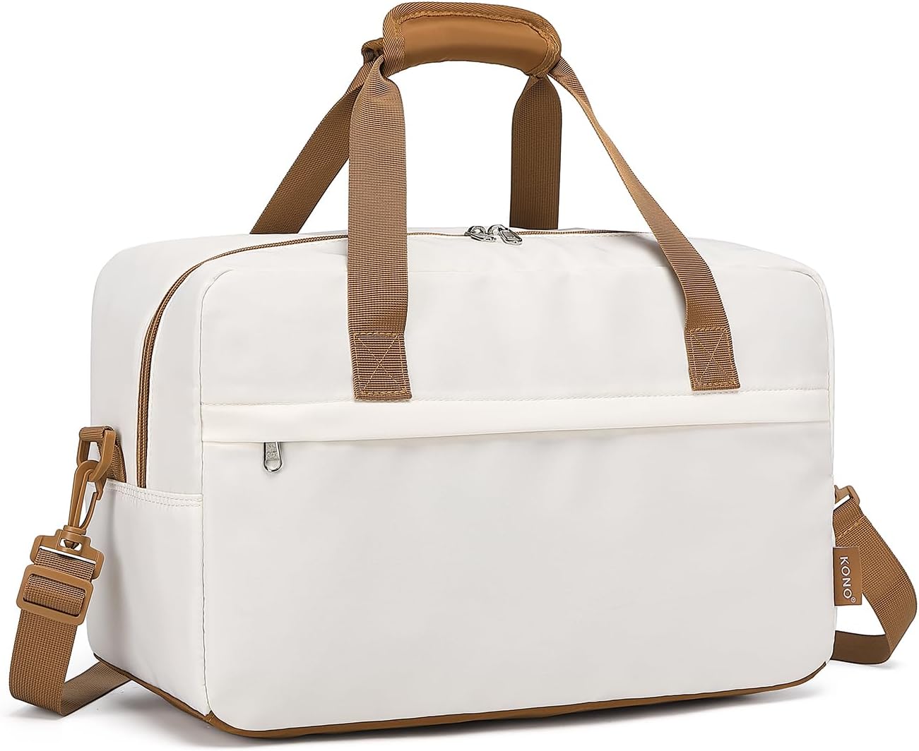 Kono Travel Duffel Bag 20L Under Seat Carry-on Bag Sports Tote Gym Bag Weekender Overnight Bags 15.75""x9.84""x7.87"" White, EA2369