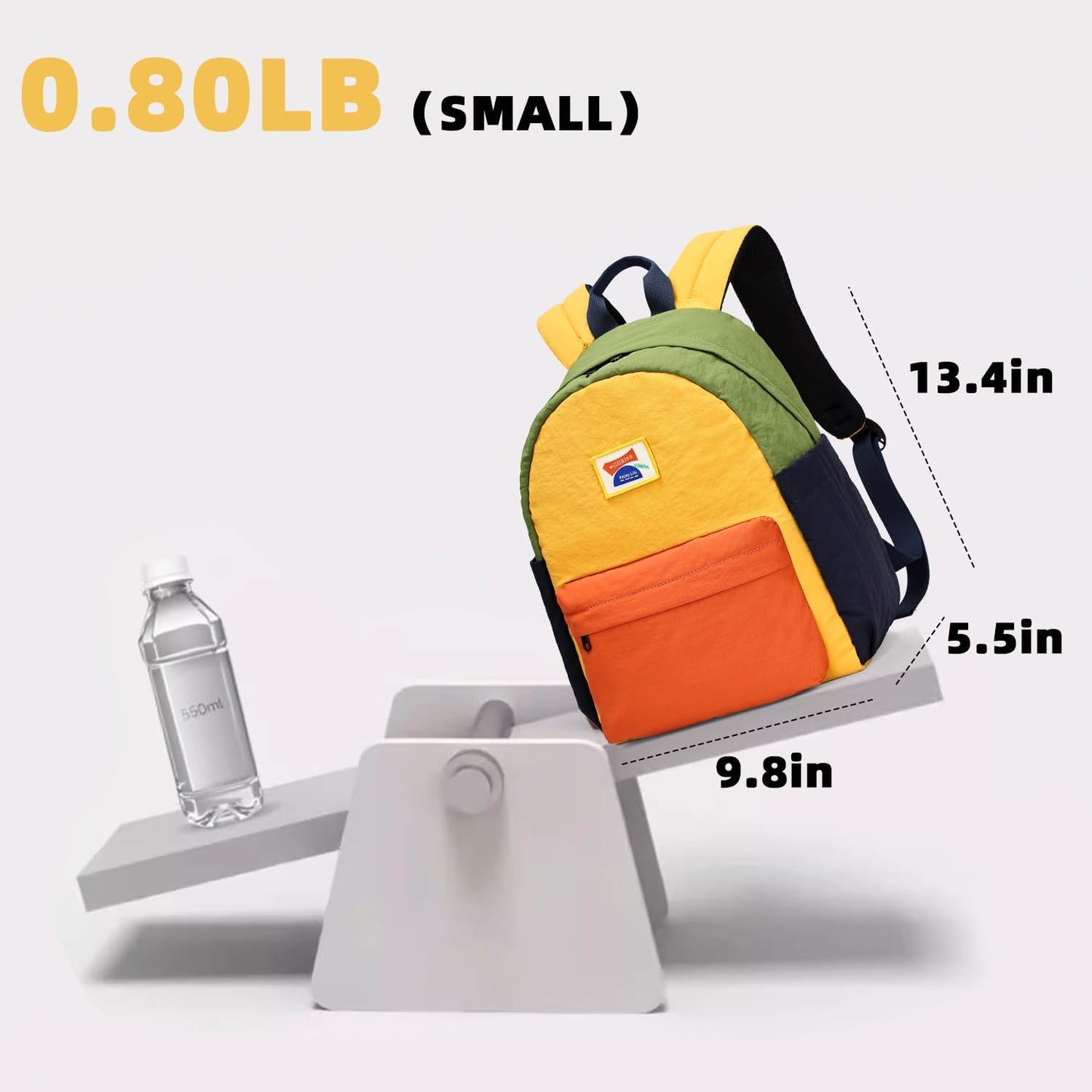 willikiva Kids Backpack for School Boys Girls Teens Toddler Backpack Waterproof Kindergarten Preschool Elementary Bookbag Children Travel Bag(Yellow Orange,Small)
