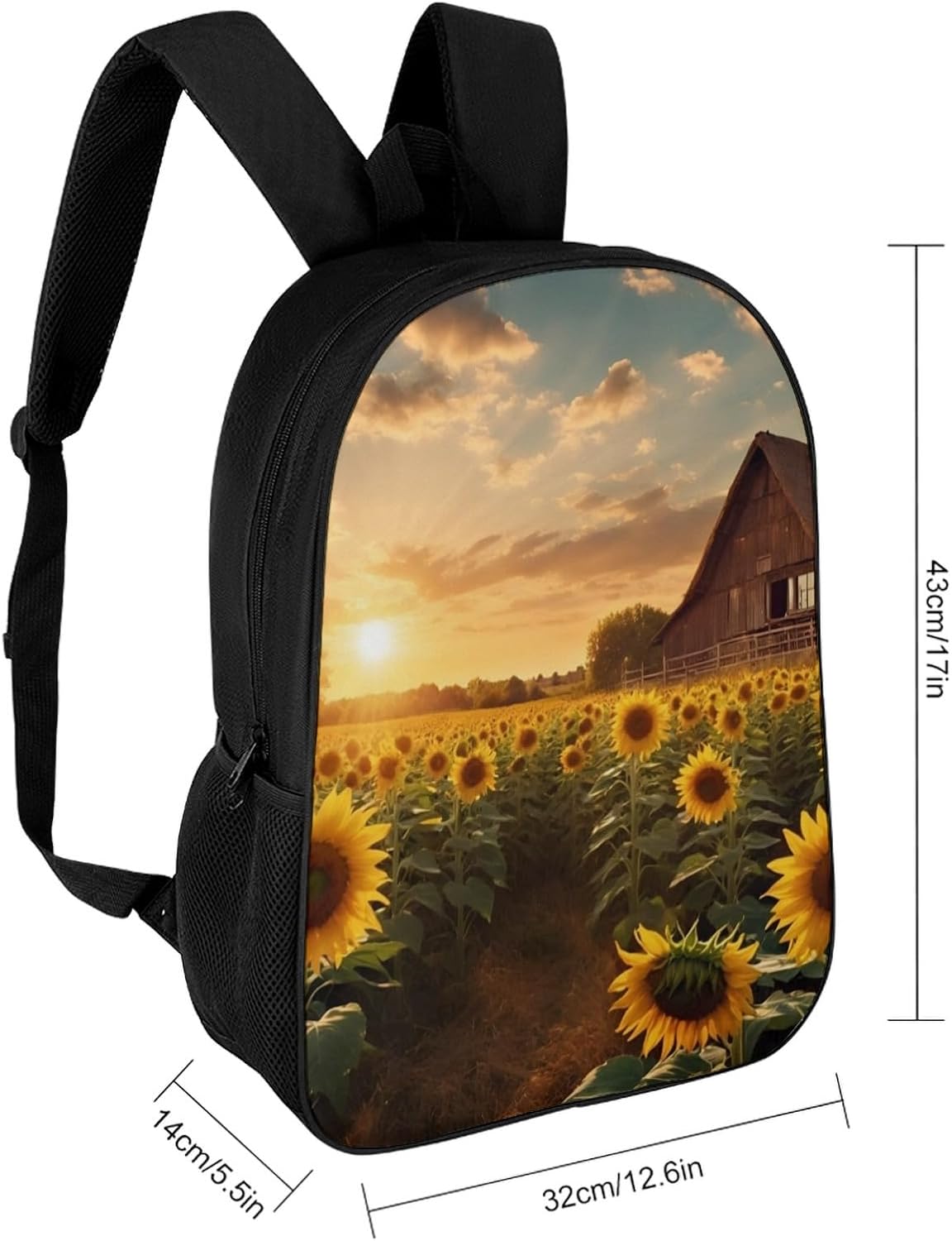 Daisy Sunset School Backpack Lightweight Laptop Backpacks Large Capacity 1 Main Compartment Outdoor