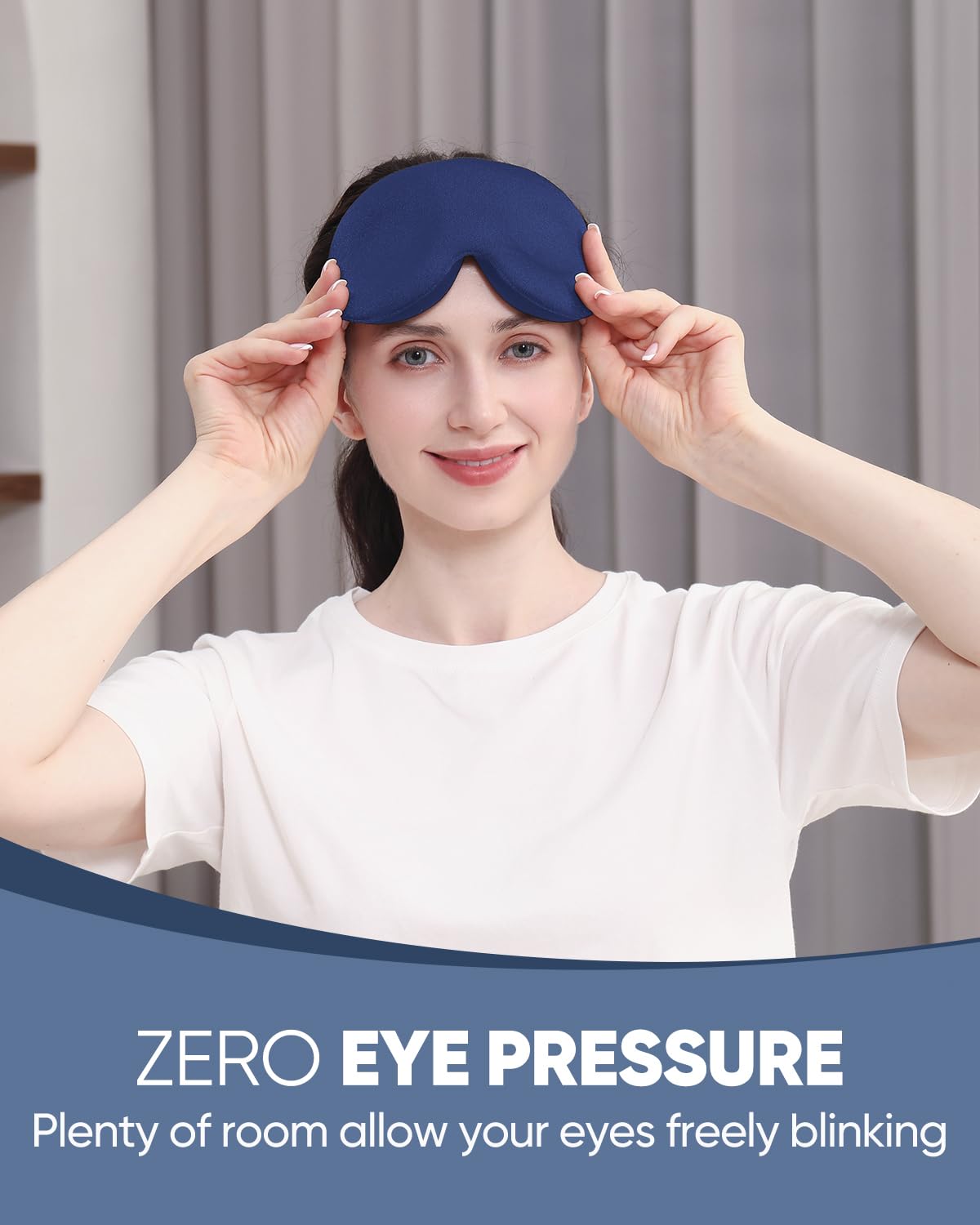 MZOO Luxury Sleep Mask for Women Men Patented Light Blocking Design