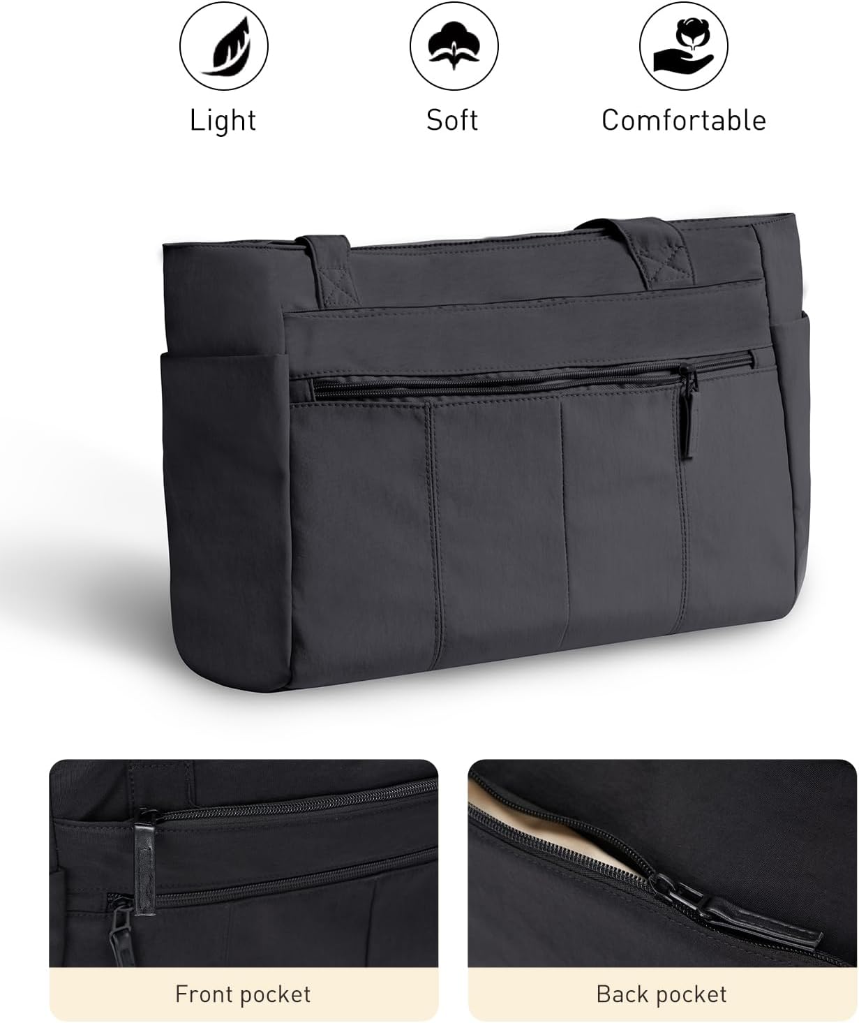 Tote Bag for Women Shoulder Bag Work Bags with Zipper Lightweight Handbags for Travel,Work,School