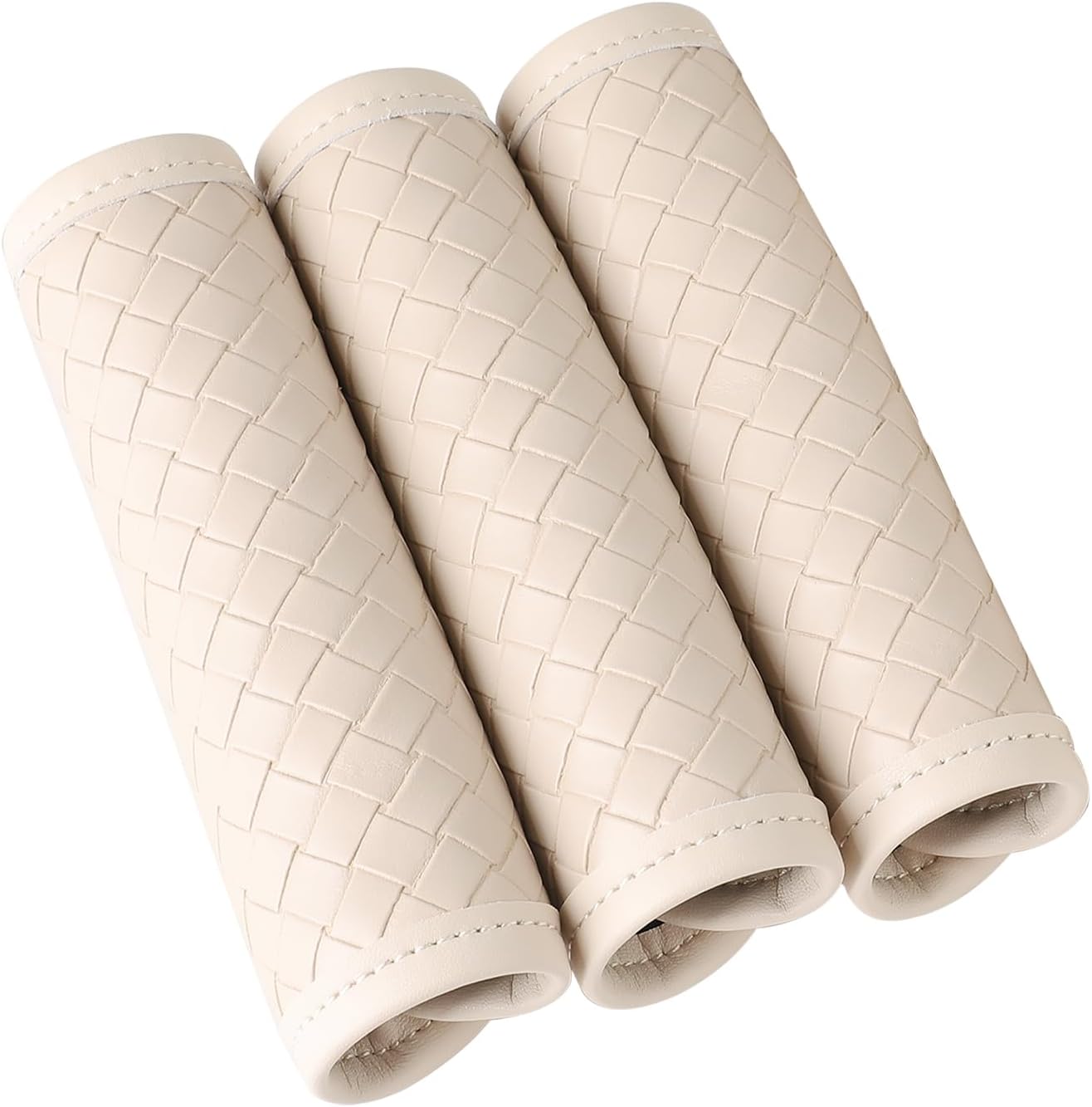 Luggage Handle Wraps -Suitcase Handle Wraps Travel Bag Handle Covers Suitcase Identifier Luggage Makers Covers(3Pcs-Beige)
