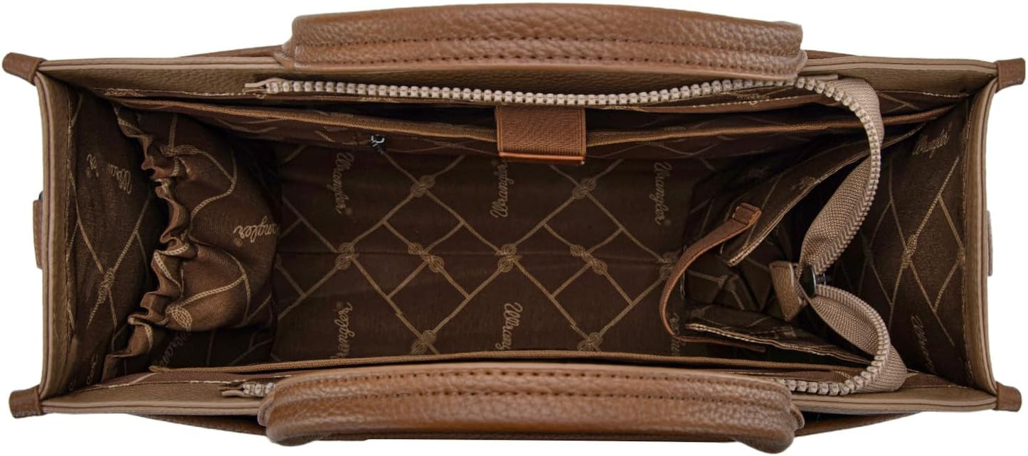 Wrangler Laptop Bag for Women 15.6 Inch Vintage Work Tote Bag for Business Briefcase Handbag with Adjustable Shoulder Strap