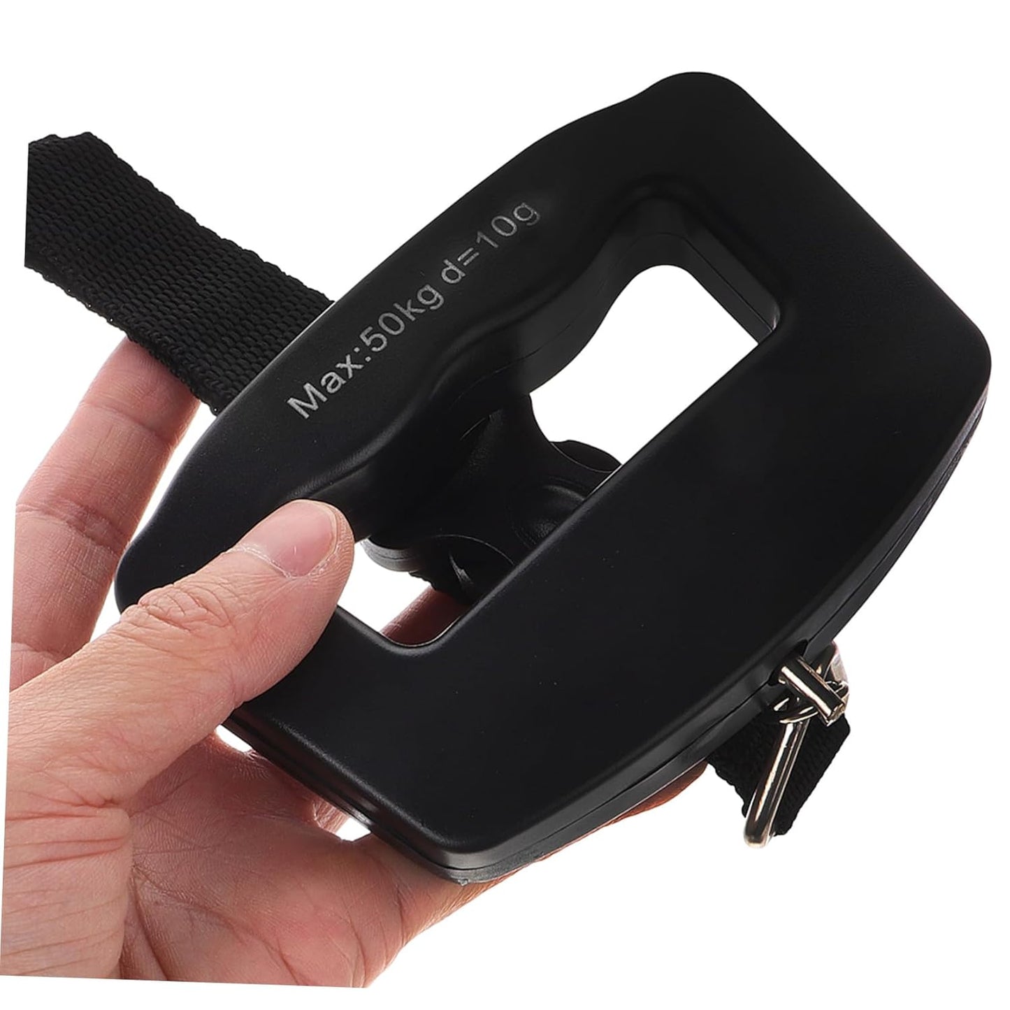 FRCOLOR Ergonomic Suitcase Scale Webbing Hook 50kg Capacity Weighing Scale Portable