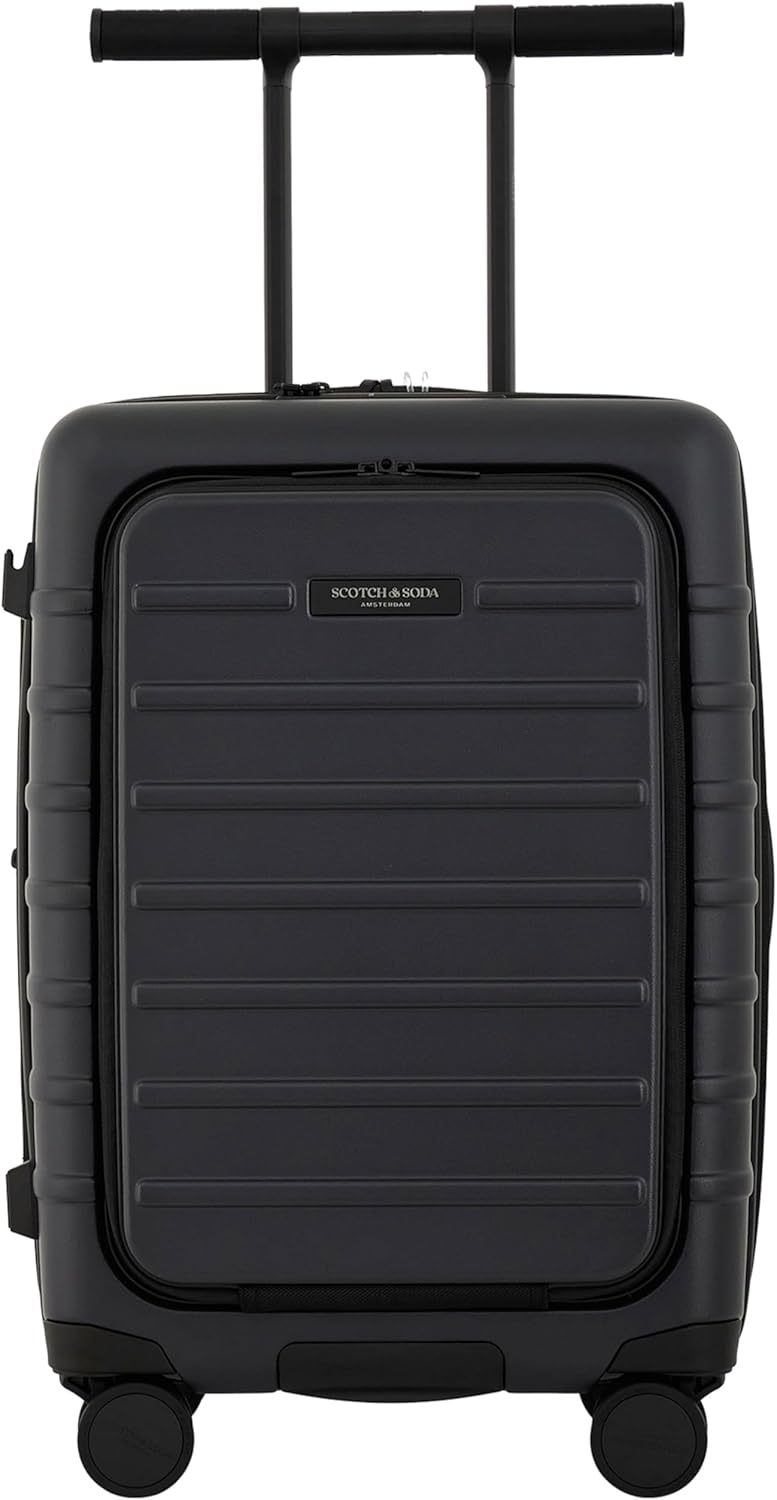 Scotch & Soda Tilburg Luggage, Black, 22-Inch Carry-On