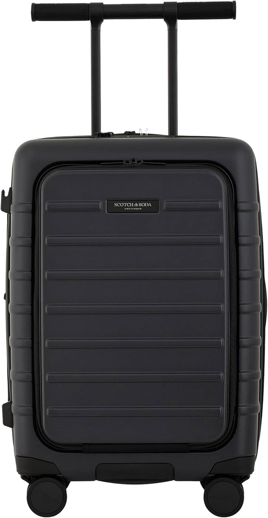 Scotch & Soda Tilburg Luggage, Black, 22-Inch Carry-On