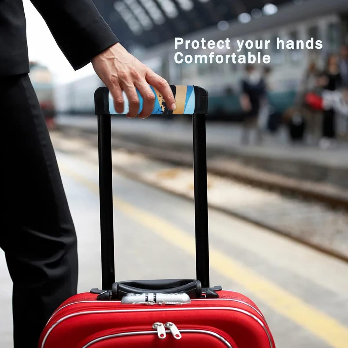 HEYSKAY 3pcs Neoprene Luggage Handle Wrap for Suitcase Identifier Travel Bag Wraps Luggage ID Tags
