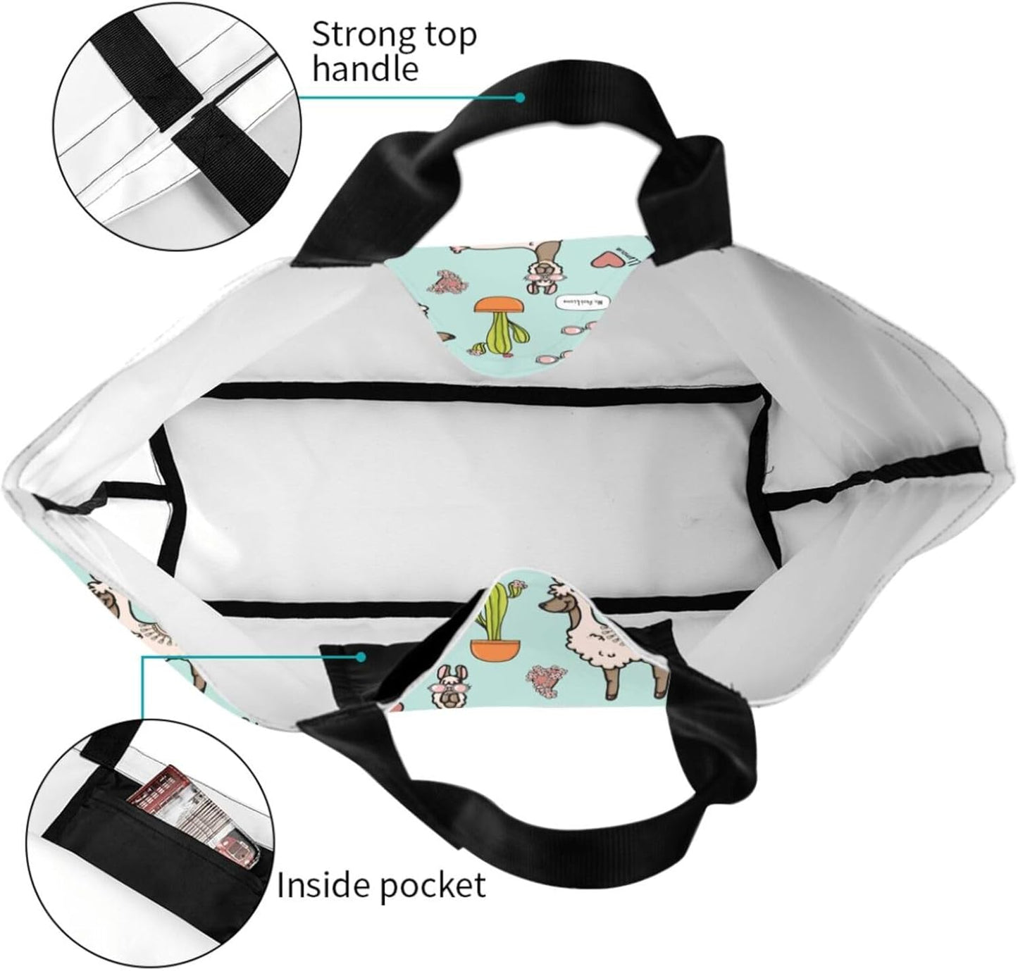 Tote Bag Beach Bag for Women Reusable Grocery Large Shopping Shoulder Bag Travel Handbag