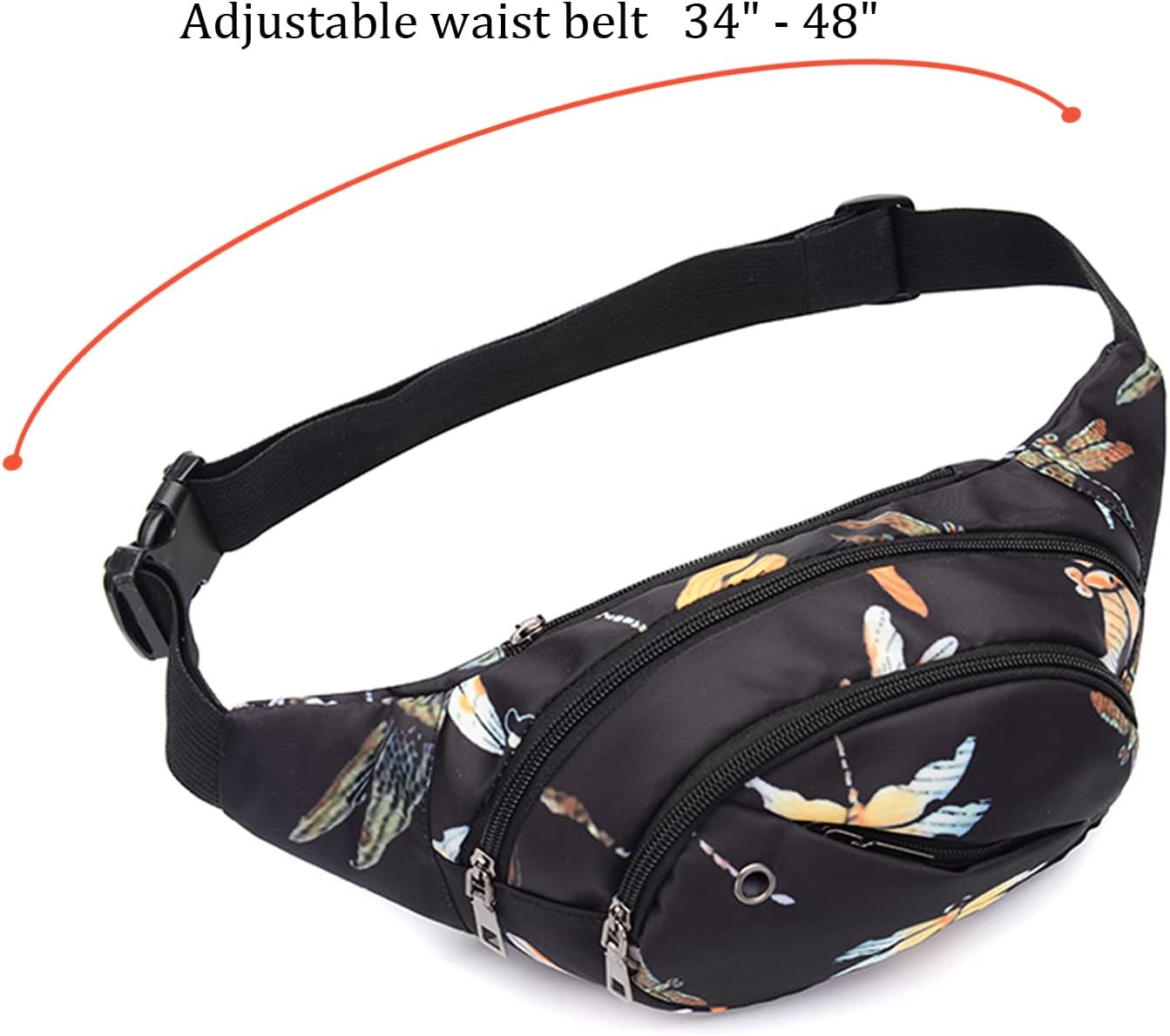 DAITET Crossbody Fanny Pack for Men&Women,Large Waist Bag & Hip Bum Bag with Adjustable Strap for Outdoors Workout Traveling Casual Running Hiking Cycling
