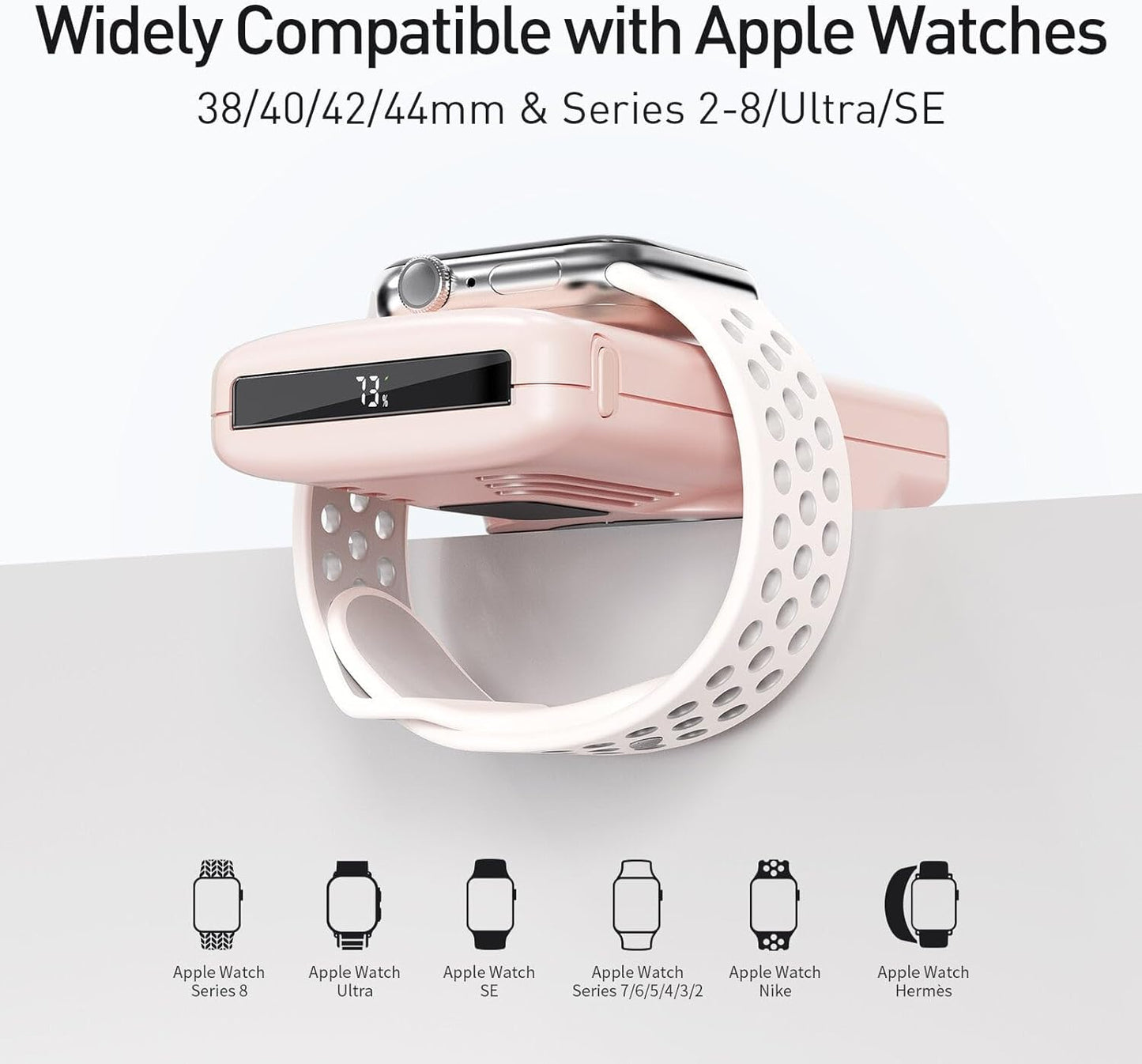 iWALK Magnetic Wireless Power Bank with iWatch Charger,10000mAh PD Fast Charging Portable Charger Compact Battery Pack Compatible with iPhone 17/16/15/14/13/12 Series,Apple Watch Ultra/8/7/6/5/4