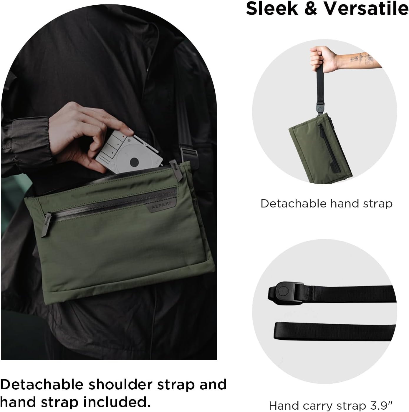 ALPAKA Zip Pouch Max V2 and Zip Pouch Pro-Front Zip Pocket, Compact Men Sling Bag - Passport Holder, Slim Zipper Wallet with RFID Blocking, YKK Zippers Multi-tool Slot