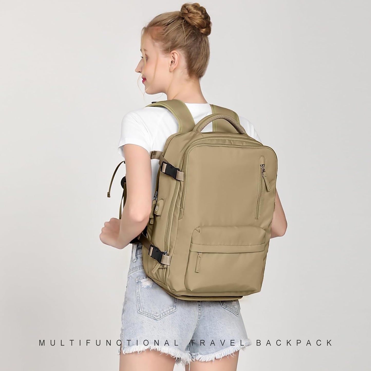 WONHOX Large Travel Backpack Carry on Flight Approved Laptop Work Business Backpack for Women Men