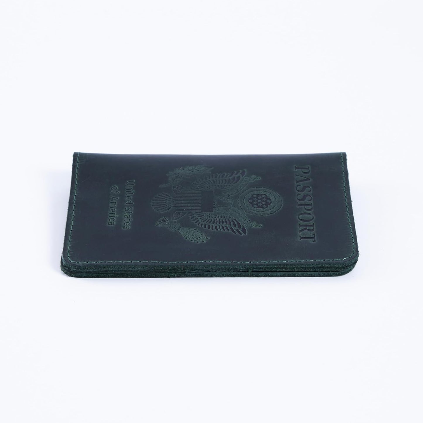 INCARNE US Passport Cover Clear - Travel Passport Wallet - Leather Passport Holder for Men Women Family with Card Slots & Note Compartmen - Sleeve Protector - Genuine Leather - Vintage Green