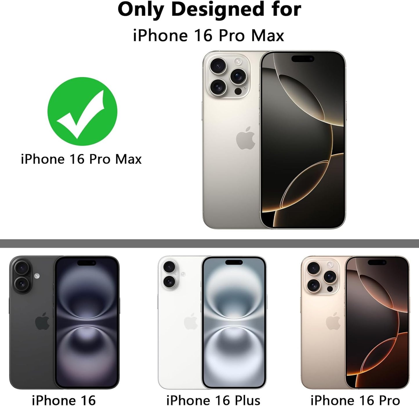 Tikoo Strong Magnetic for iPhone 16 Pro Max Case with Magsafe and Built-in Invisible Kickstand Slim Translucent Matte Military Grade Protective Phone Case for iPhone 16 Pro Max 6.9