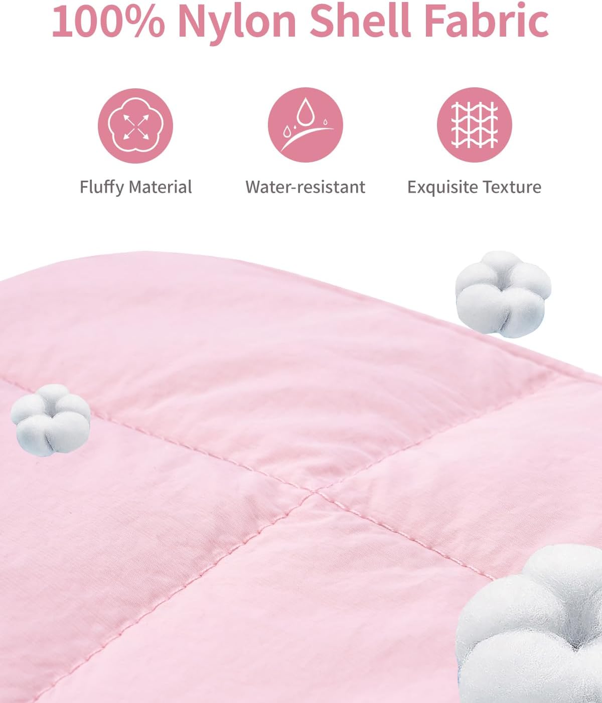Narwey Puffy Makeup Bag for Travel Women Girl, Quilted Makeup Bag Cosmetic Bag, Cute Puffer Make Up
