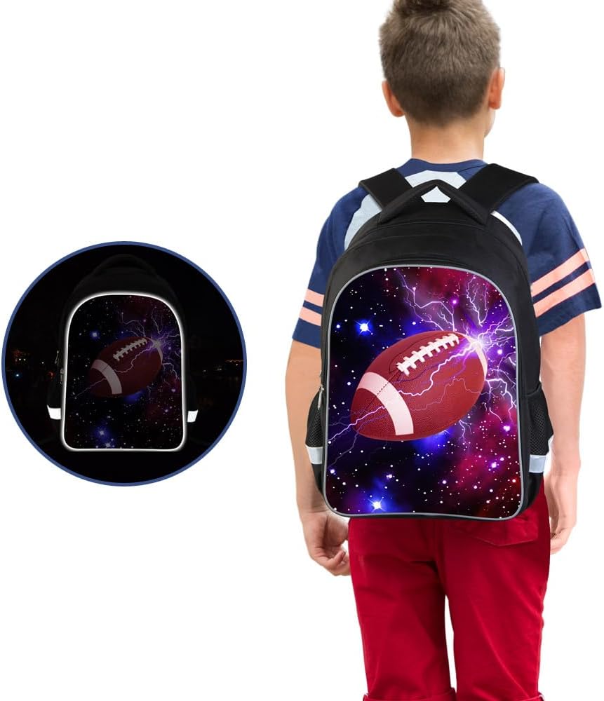 Luminous 3D Print School Backpack Large Capacity Lightweight Students Bookbag for Kids