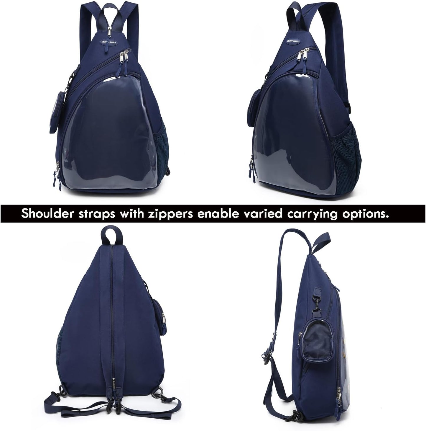 Oxford Ita Bag Kawaii Pin Display Chest Pack Single Shoulder Bag Sport Backpack Hiking Daypack, Large