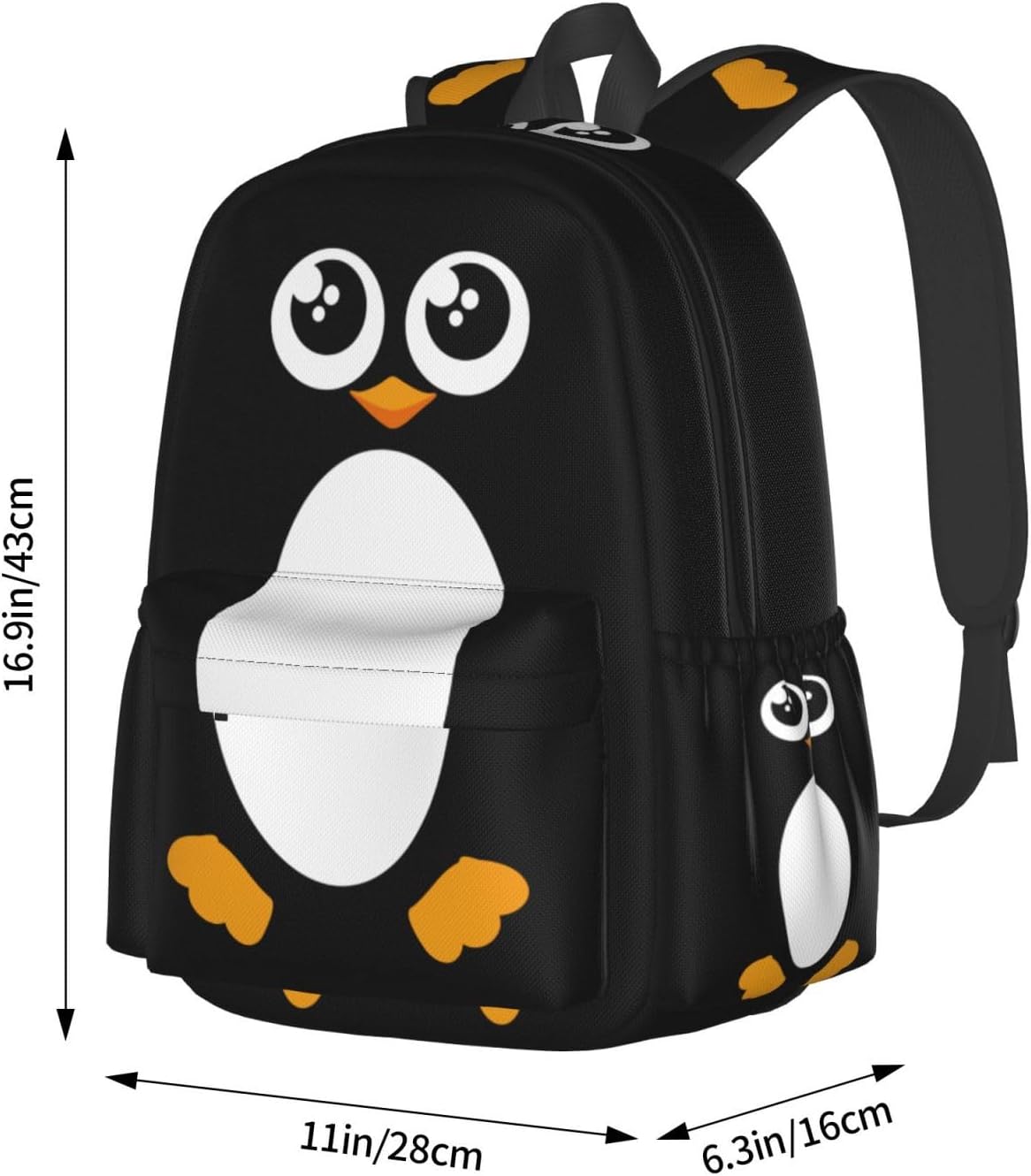 South Polar Bird Backpack School Bag Lightweight Bookbag Laptop Travel Daypack For Kids Girls Boys Teens