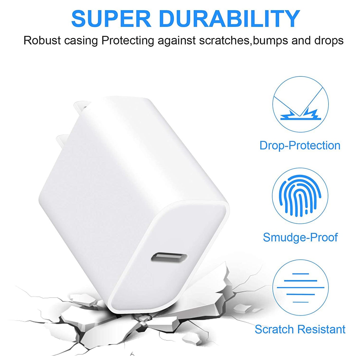 iPhone 15 14 13 Charger Block,20W PD USB C Charger iPhone Fast Charger Plug Type C Wall Charger,PD Durable USB-C Power Delivery Adapter Box Compatible with iPhone 15/15 Pro Max/14/13 Mini/12/11,iPad