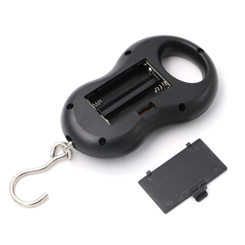 Pocket Portable 50kg/10g LCD Digital Scale Electronic Hand Held Hook Belt Luggage Hanging Scale Backlight Balance Weigting Random Color