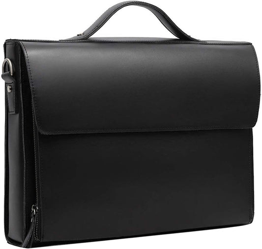 Leathario Leather Briefcase for Men Leather Laptop Bag Shoulder Messenger Bag Business Work Bag