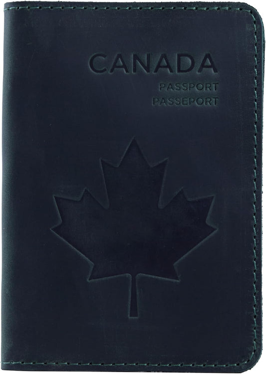 INCARNE Passport Cover - Travel Passport Wallet - Leather Passport Holder for Men Women Family with Card Slots & Note Compartmen - Sleeve Protector - Genuine Leather - Vintage Green