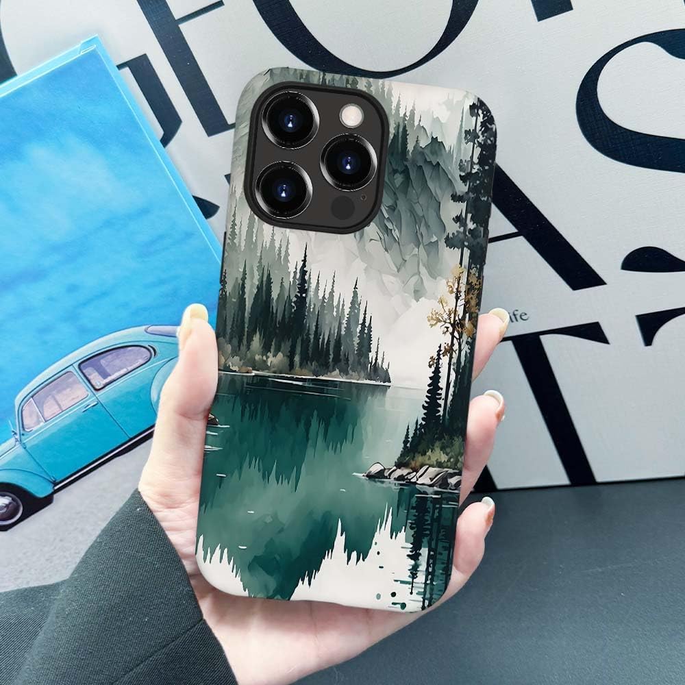 SEized Case Compatible with for iPhone 12 Pro Max,Mountain Forest Landscape Phone Case for Girl Women Boy Men,Durable Protection Case for iPhone 12 Pro Max
