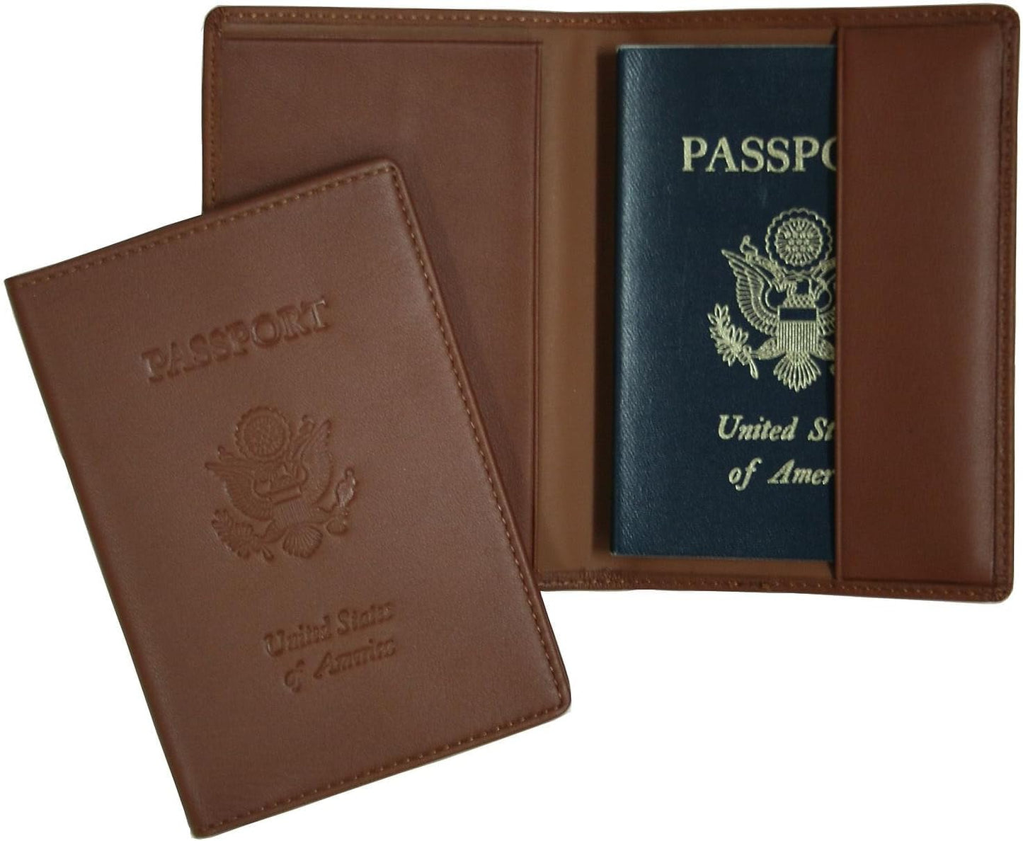 Royce Leather Passport Holder and Travel Document Organizer