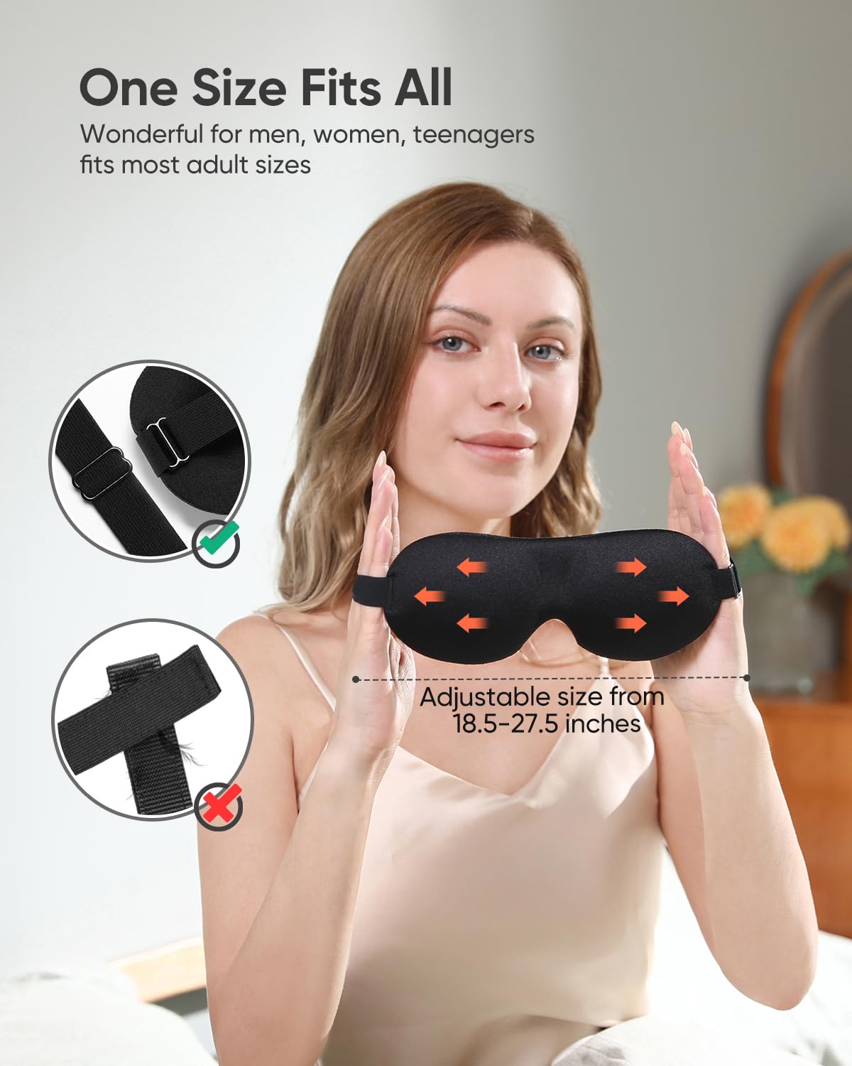 LKY DIGITAL Sleep Mask for Side Sleeper 3 Pack, Blackout 3D Eye Mask