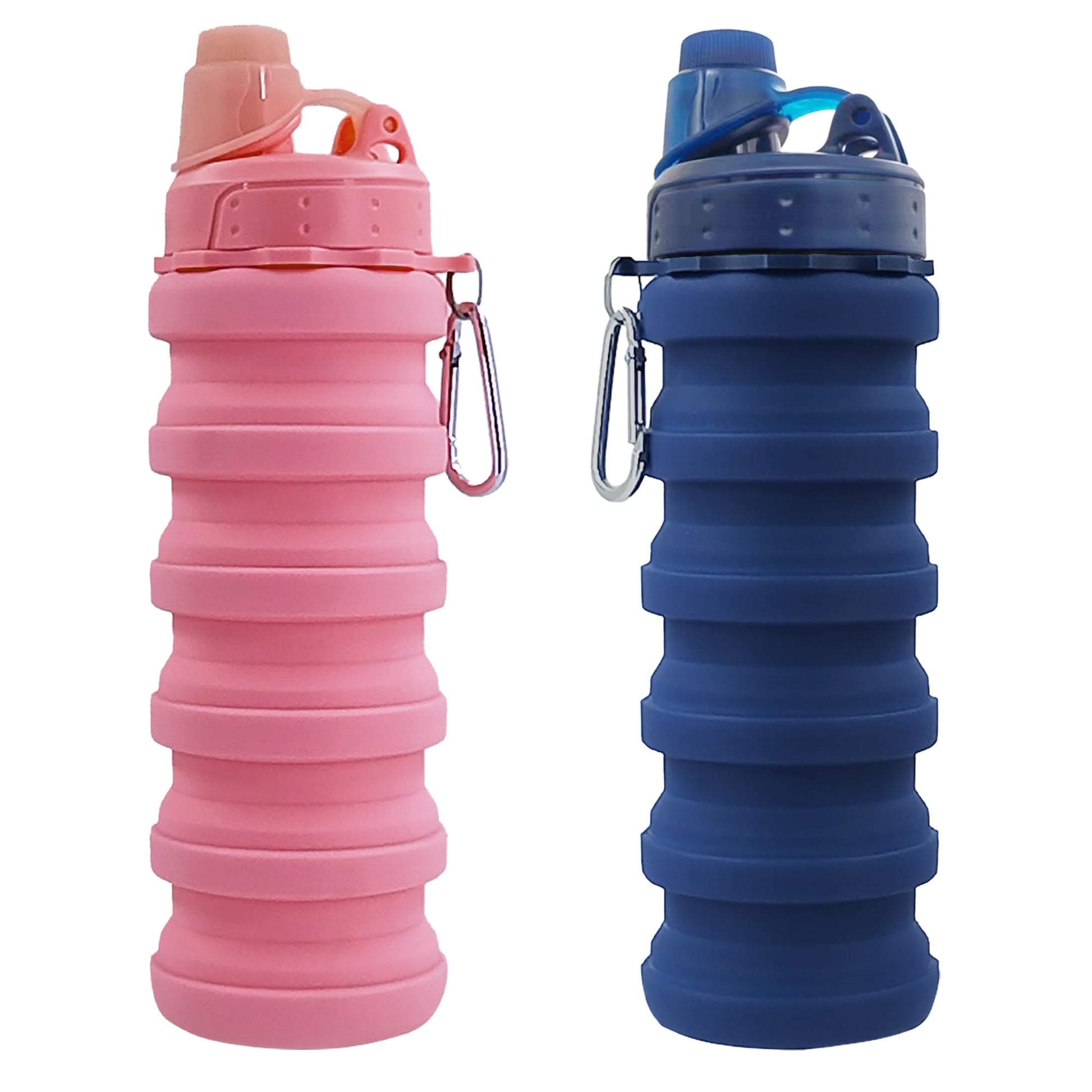 YCTMALL Collapsible Water Bottles Two Pack Travel Sports Portable Sport Water Bottle comes with