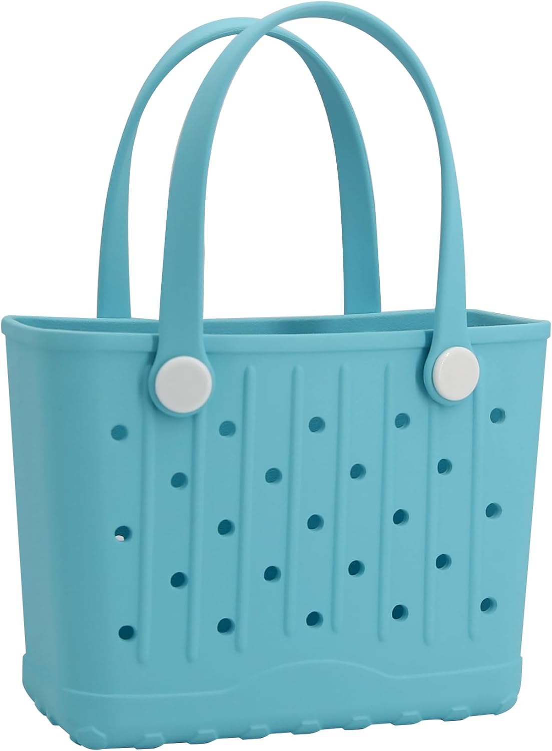 Rubber Tote Bag Small Beach Bag Waterproof Travel Bags Washable Tote Portable Open Handbag for Sports Beach Boat Outdoor