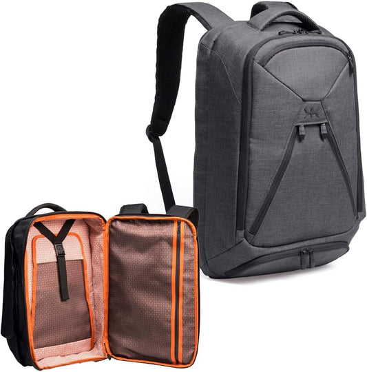 Knack Series 1 Laptop Backpack Fits up to 17 Inch - Knack Bags Carry-On Backpack, TSA Approved, Expandable Travel Backpacks With 4 Day Outfit Capacity (Savile Gray, Large)