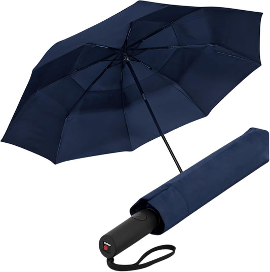 Knirps A.405 XXL Duomatic Vented 2 Person Oversized Umbrella for Adults – 49.6" Auto Open Close Canopy, Travel Case Included