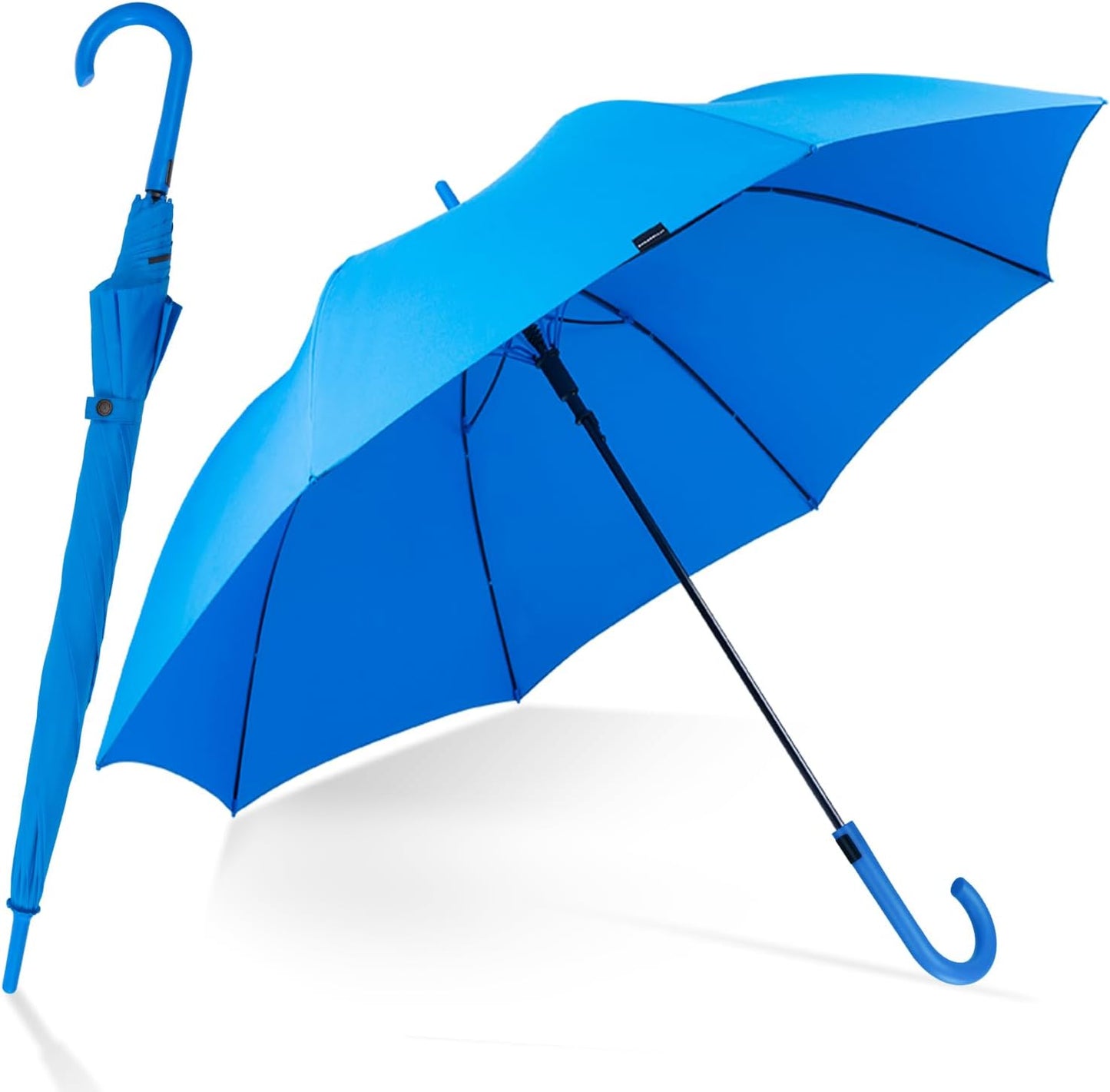 RUMBRELLA UV Stick Umbrella Auto Open UPF 50+ with J Hook Handle 51IN
