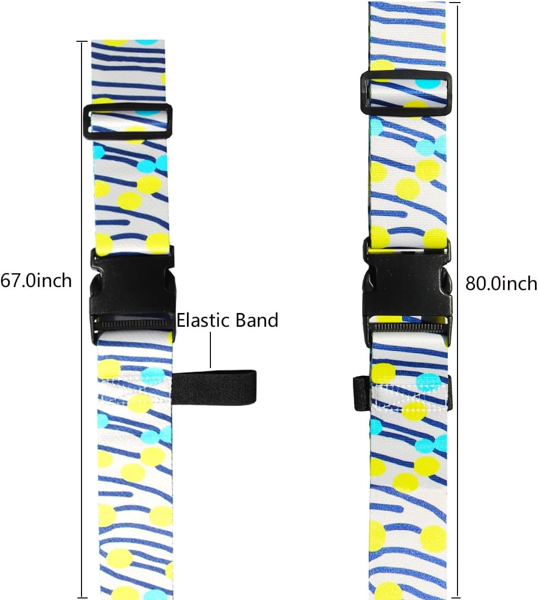 Luggage Straps for Suitcases TSA Approved Easy Pack Organized Suitcase Strap, Luggage Strap, Luggage Belt Strap, Bag Straps for Luggage. Buckle Straps Travel Accessories (Stripe)