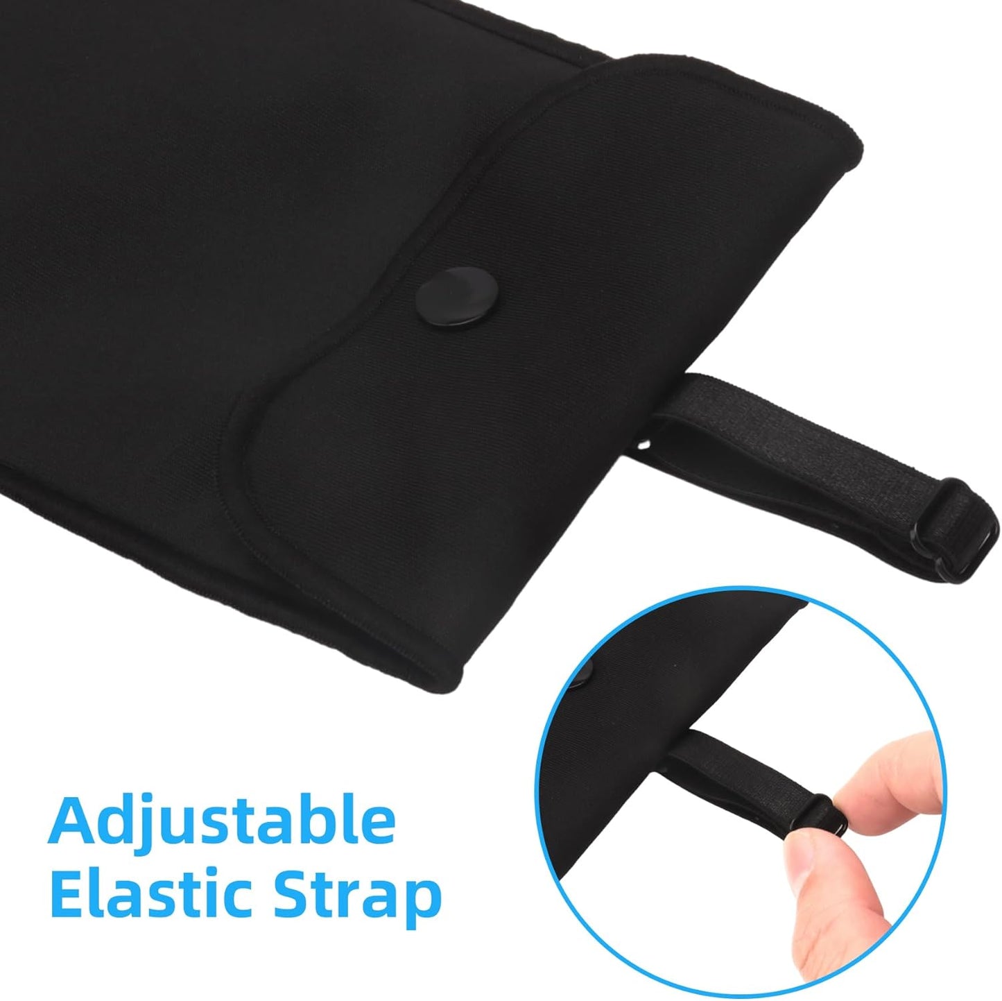 Bra Wallet Women Travel with Adjustable Elastic strap and Lanyard, Perfect Hidden Secret Pocket Protect Your Passport Credit Cards Valuables (Large Black)