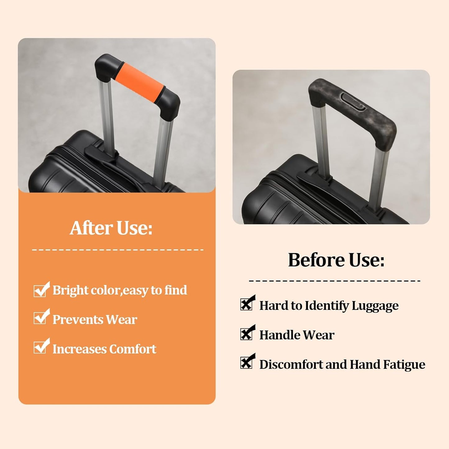 6 Pack Luggage Handle Wrap, Luggage Handle Wraps for Suitcase, Suitcase Tags Identifiers for Travel Accessories，Luggage Tags