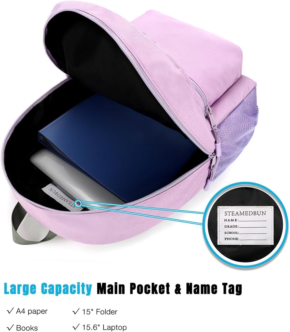 STEAMEDBUN Backpack for Girls 5-9,Kids Backpack for Elementary School Bag