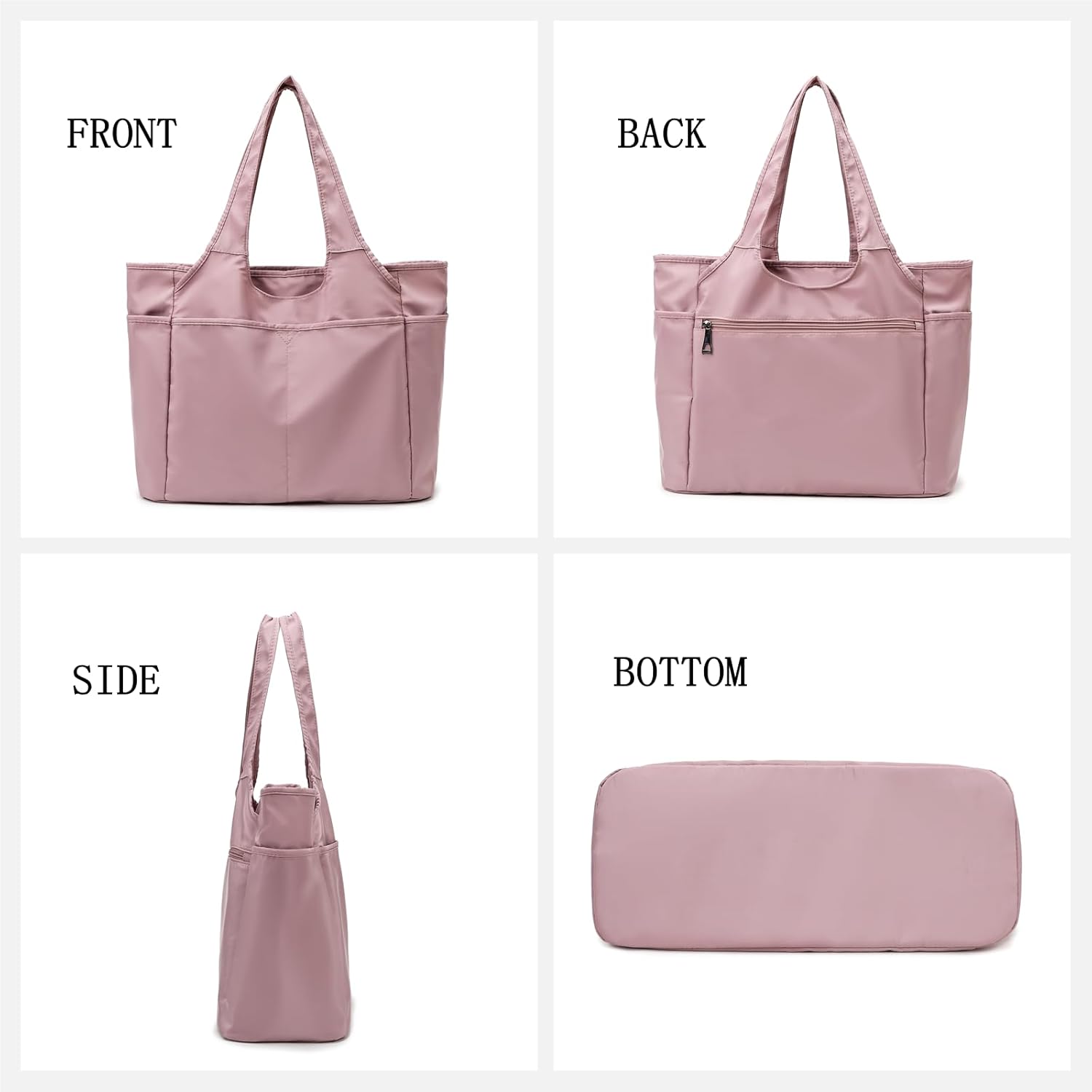 SOYMWIN Tote Bag for Women,Large Tote Bag with Compartments and Multiple Pockets,Quilted Shoulder
