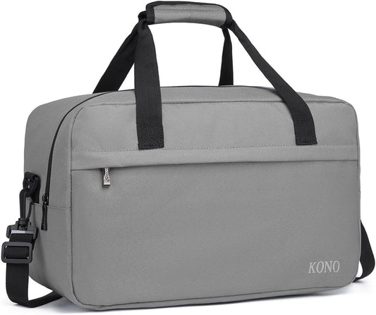 Kono Travel Duffel 20L Under Seat Carry-On Sports Tote Gym Weekender Overnight Bag - 15.75"x9.84"x7.87" Gray