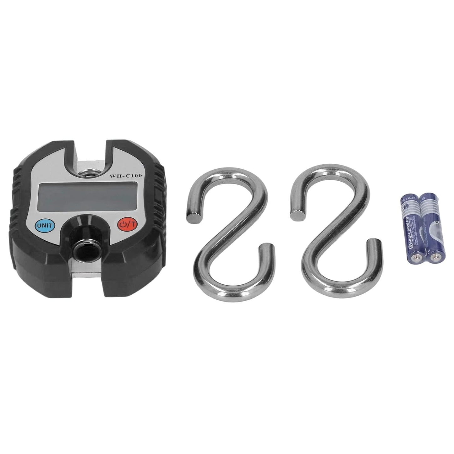 Hanging Scale LCD Digital Display 150KG Range Weighing Tool for Warehouse Luggage (Black)