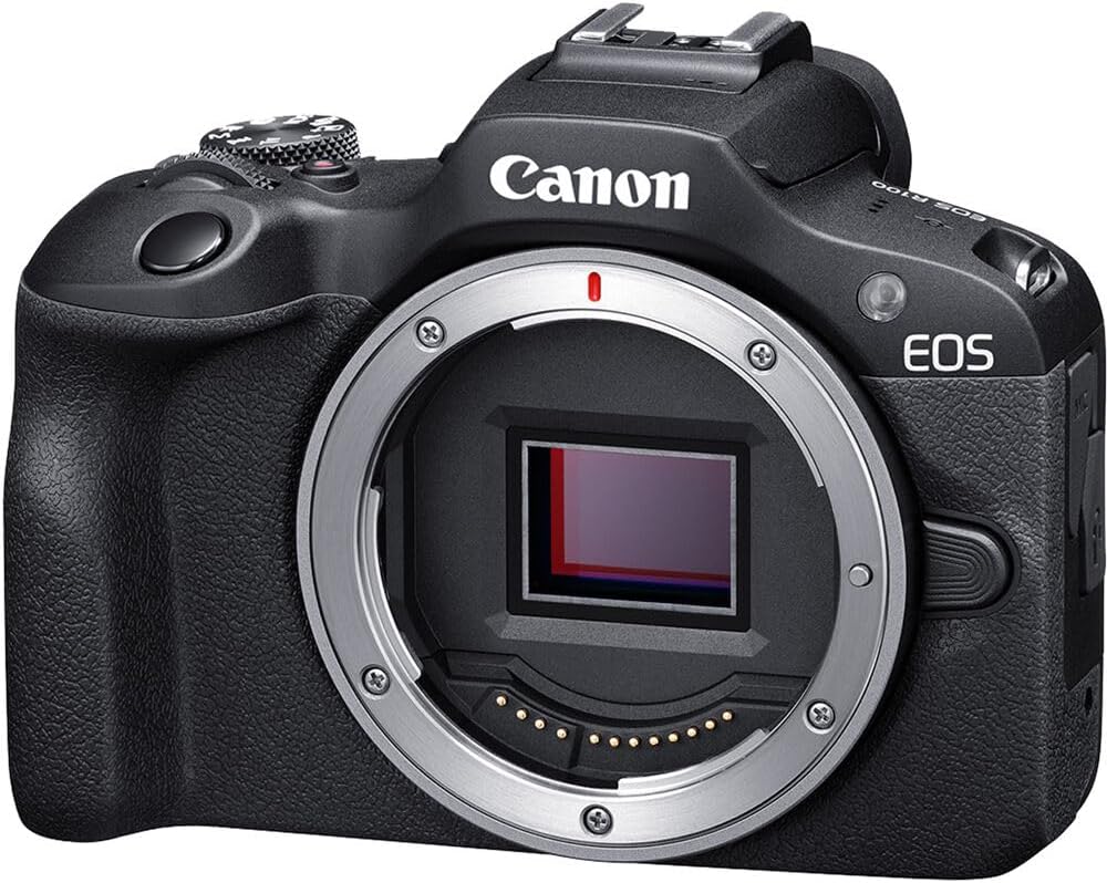 Canon EOS R100 Mirrorless Camera Double Lens Kit with RF-S 18-45mm and RF 75-300mm Lenses | Compact 24.2MP APS-C Camera with 4K Video, Dual Pixel Autofocus with Bag and 64GB Card