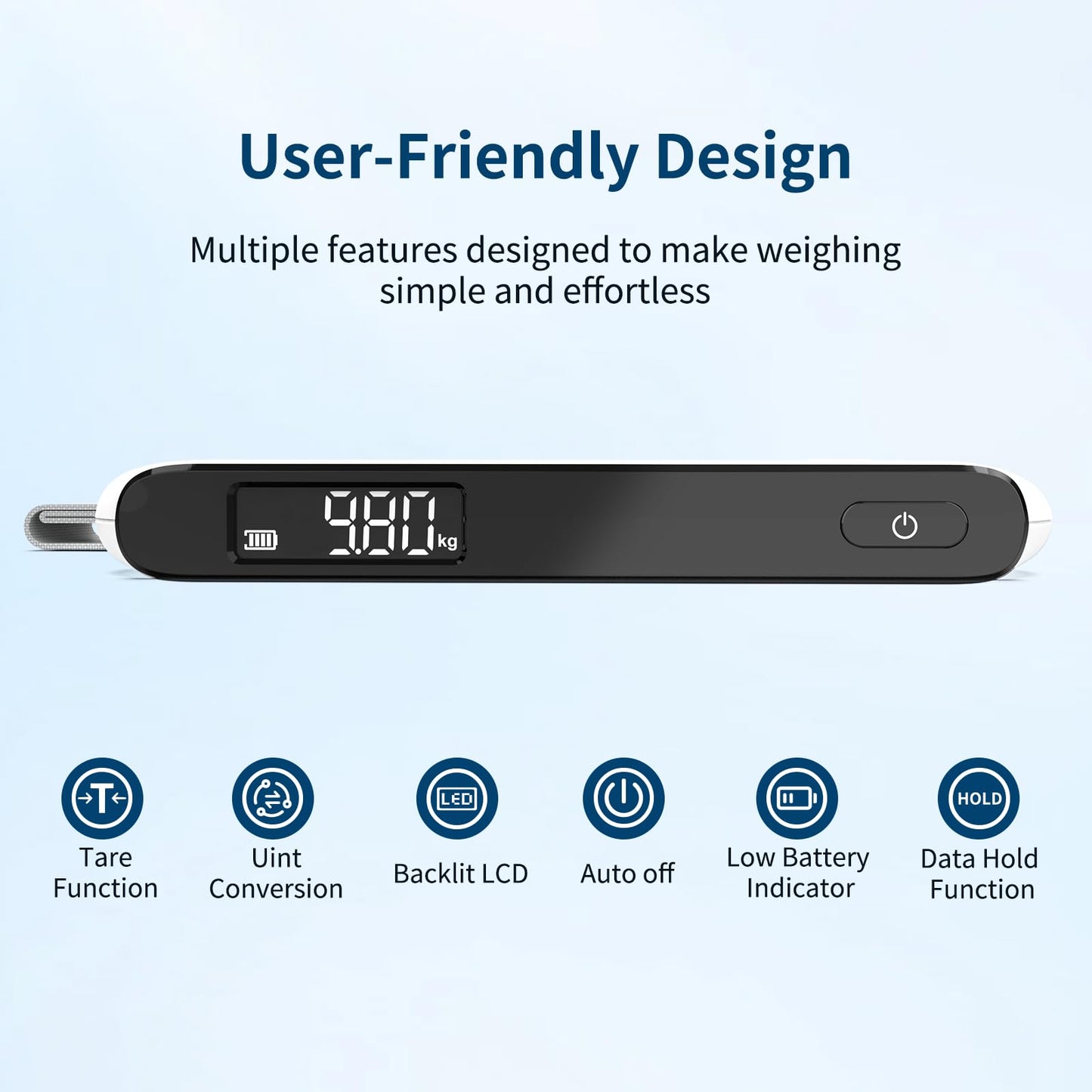 Ultrean Luggage Scale, 110lb Digital Suitcase Weight Scale for Travel, Portable Handheld Baggage