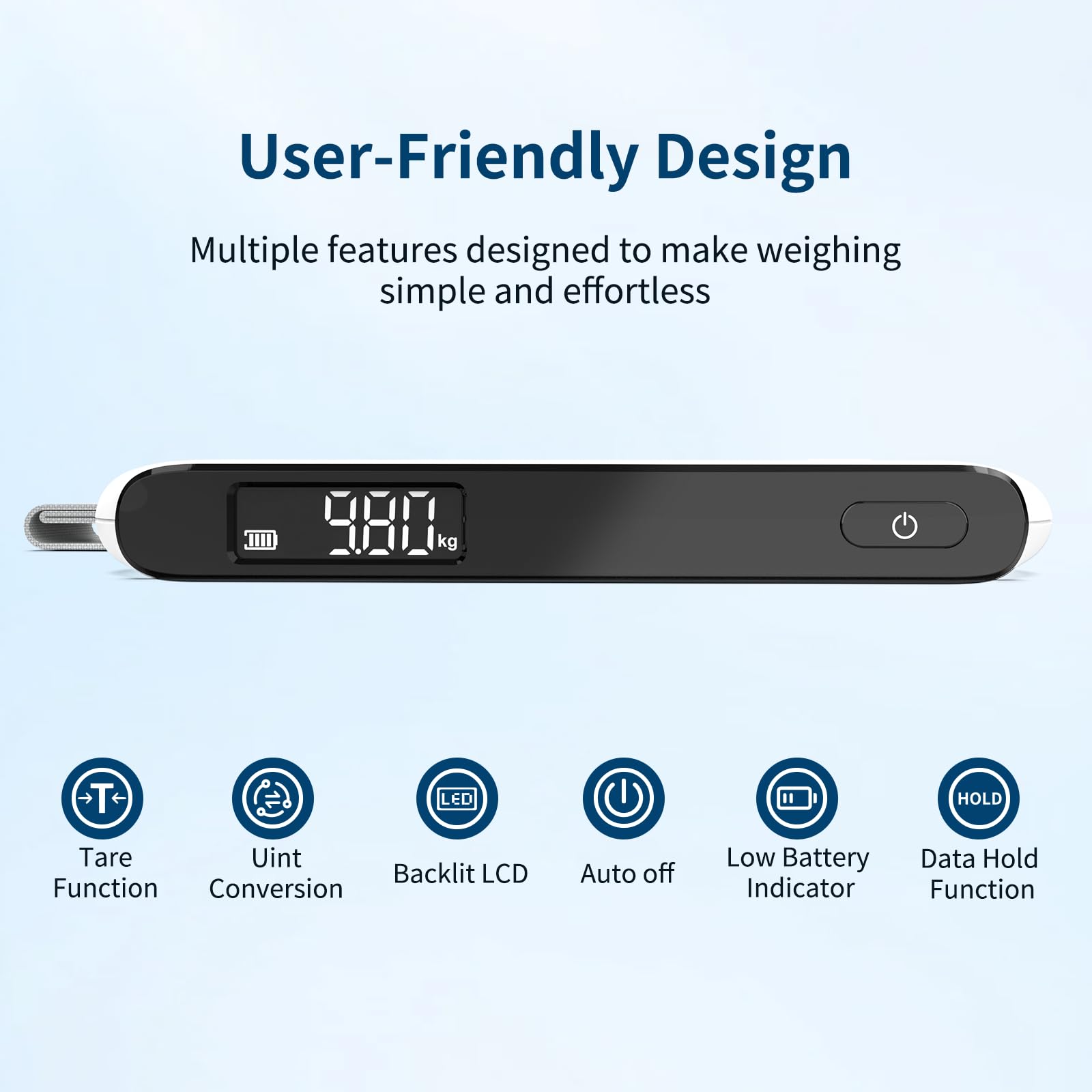 Ultrean Luggage Scale, 110lb Digital Suitcase Weight Scale for Travel, Portable Handheld Baggage
